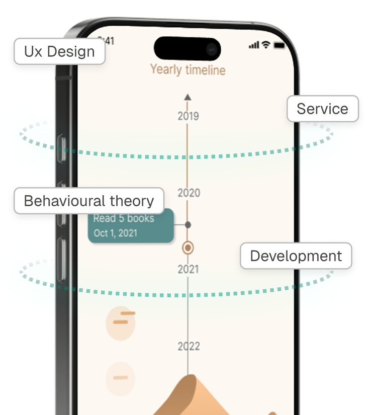 Mobile application mockup left