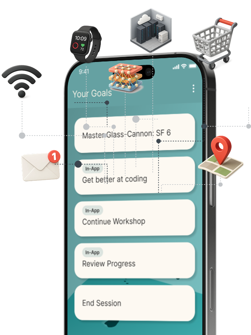Mobile application mockup right