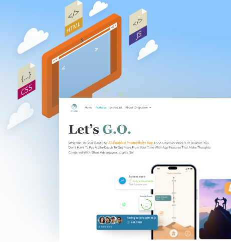 Web Design <br> <span style="color: #C2C5C8">& Development</span> image